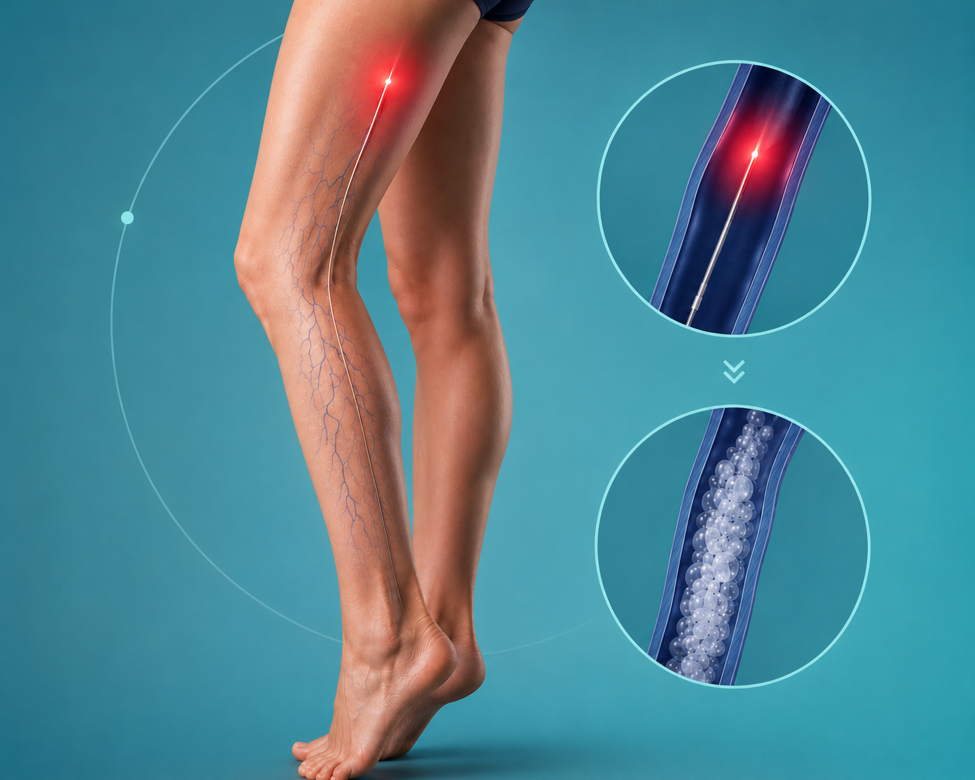 Ενδοφλεβικό Laser & Σκληροθεραπεία με Αφρό